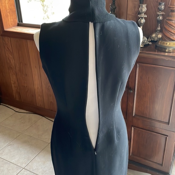 PERFECT DRESS! Ribbed neck, fully lined w small slit in back - Picture 7 of 8